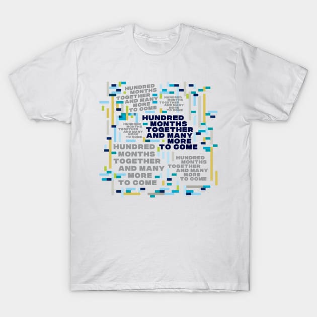 Hundred months together, word cloud T-Shirt by IngaDesign